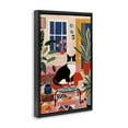 thumbnail image 4 of Stupell Industries Eclectic Living Room Cat Animals & Insects Painting Black Floater Framed Canvas Art Print Wall Art, 17 x 25, 4 of 10
