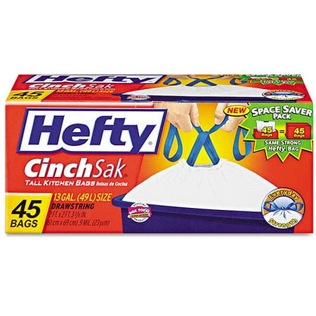 hefty tall bags kitchen kroger drawstring gripper gallon ct
