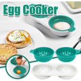 thumbnail image 4 of Egg Poacher Double Cup Egg Bowl Cooker Steamer Cookware Draining Eggs Basket Boiler BPA Free for Ovens Cooking Steamed Poached Egg, 4 of 4