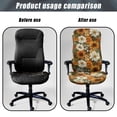 thumbnail image 4 of Whosucclay Sunflower Daisy Print Computer Office Chair Cover, Removable Desk Chair Cover Non Slip Chair Cover for Office Chair Modern High Back Chair Slipcover-L, 4 of 7