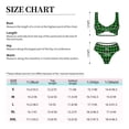thumbnail image 6 of Wukai Buffalo Plaid Green Black Women's Bikini Set Two Piece,wimsuit High Waisted V Neck Twist Front Adjustable Spaghetti Straps Bathing Suit-, 6 of 7