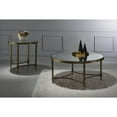thumbnail image 3 of ACME Aditya Contemporary Metal End Table in Mirrored and Antique Brass, 3 of 4