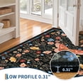 thumbnail image 4 of ZACOO 4'x6' Area Rug, Floral & Decorative Animal Printed Machine Washable Ultra Thin Non Slip Carpet for Dorm Home Office Playroom, Black, 4 of 8
