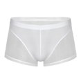 thumbnail image 4 of GHSOHS Mens Underwear Plus Size Cotton Boxers for Men Trendy Boxers Men's Underwear Japanese Mesh Translucent High Spring Low Waist Sexy U Breathable Boxers Brief Cotton Underwear Boxer Shorts,S, 4 of 4
