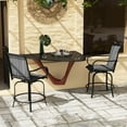 thumbnail image 2 of 360° Swivel Outdoor Bar Stools with Footrests / Relaxing Seating for Patio Dining, 2 of 5
