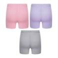 thumbnail image 2 of Sinleey Kids Girls 3 Piece Safety Shorts Dance Bike Shorts Breathable and Safety Yoga Athletic Sports Gray&Pink&Purple 160, 2 of 5