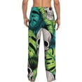thumbnail image 3 of Balery Men'S Skull And Palm Leaves Pants,Sleepwear Pants,Pajama Pants,Pj Bottoms Drawstring And Pockets-Medium, 3 of 9