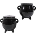 thumbnail image 3 of Ebros Halloween Witching Hour Witch Magic Black Cauldrons Salt N Pepper Shakers, 3 of 9