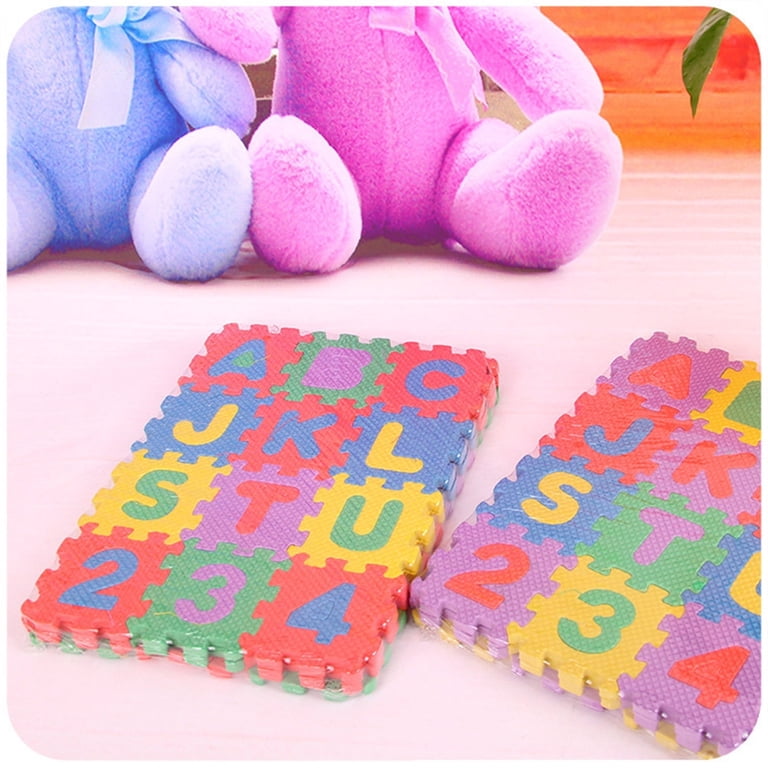 36 PCS Kids Foam Play Mat Toy 6x6 CM Interlocking Alphabet and