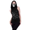 thumbnail image 2 of Sylvamorning T-Shirt Femme Imprimé Squelette Sans Manches à Capuche avec Masque, 2 of 9