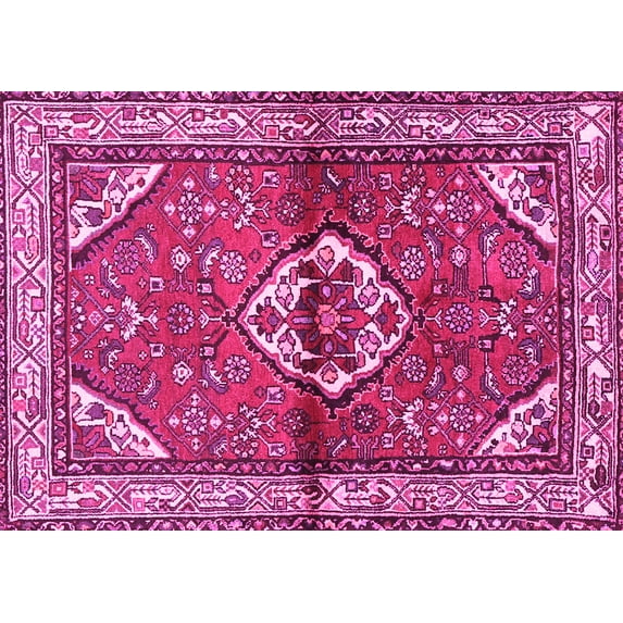 Ahgly Company Indoor Rectangle Persian Pink Traditional Area Rugs, 2' x 5'