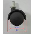 thumbnail image 5 of Juego de 5 ruedas para suelo duro, para silla de oficina, color negro, 5 of 5