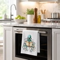 thumbnail image 6 of 2-Pack Vintage Octopus Printed Kitchen Towels, Absorbent Ocean Animal Hand Towels for Bathroom, Coastal Themed Dish Cloths for Farmhouse Nautical Decor, 6 of 7