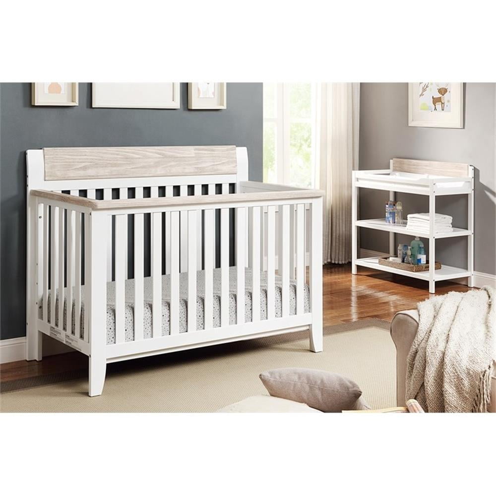 Suite Bebe Hayes 4-in-1 Convertible Crib, White & Natural