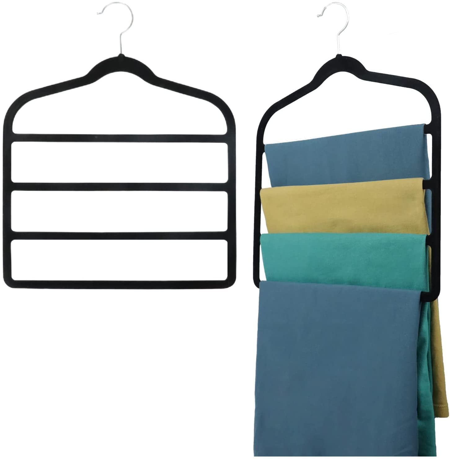 Bomutovy Velvet Pants Hanger Space Saving Pants Hanger, NonSlip Jeans