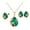 Green, variant on Shenmeida 3Pcs/set Exquisite Necklace Jewelry Set Waterdrop Shape Rhinestone Necklace Ring Earrings Set for Anniversary