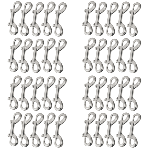 10 Uds. Clips Gancho Presión Perno Doble Extremo Buceo Acero Inoxidable para Correa Perro