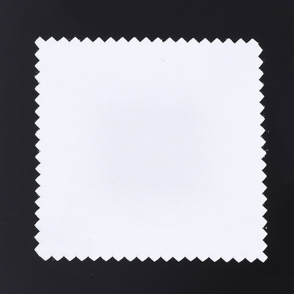 Silver Polishing Cloth Jewelry Cleaning Cloth Sterling Silver Anti-Cleaner Square White 8x8x0.05cm