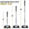 thumbnail image 2 of Tee de bateo de béisbol PLAYAPUT ajustable de 61-117 cm, 2 of 7