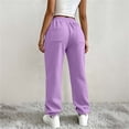 thumbnail image 6 of Inleife Women Casual Jogger Pants Cross Elastic Waistband With Side Pockets, Solid‑Color Soft Fabric Cuffed Sweatpants for Workout Lounging and Shopping, 6 of 6