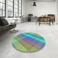 thumbnail image 4 of Ahgly Company Machine Washable Indoor Rectangle Transitional Slate Blue Grey Blue Area Rugs, 2' x 5', 4 of 7
