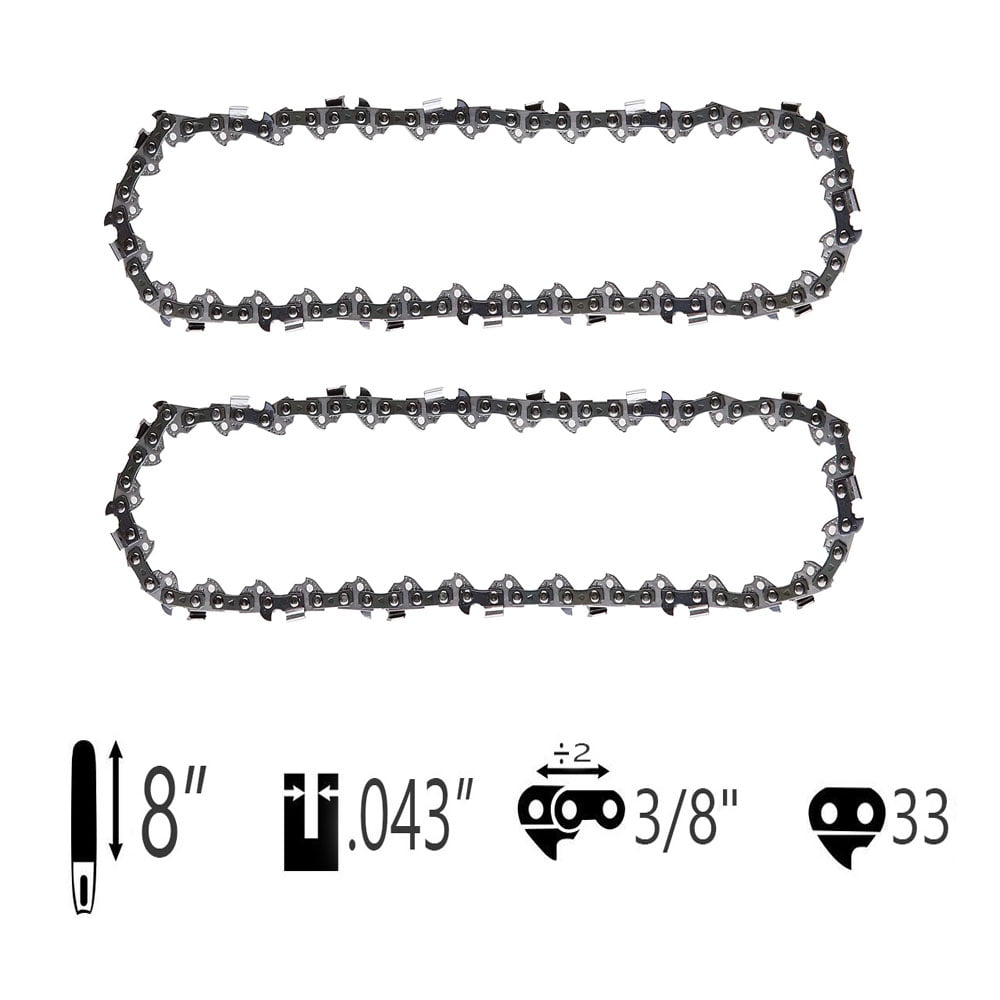 2pcs 8" Replacement Saw Chain Fits Ryobi RY43160 P4360BTL P4361