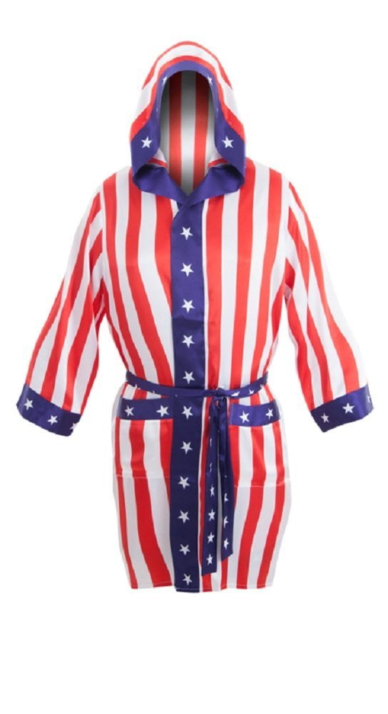 Rocky Balboa Apollo Boxing American Flag Adult Robe