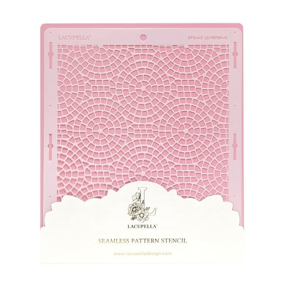 Lacupella Cake Stencil STRAAT - Cobbles Stone Pattern