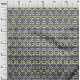 thumbnail image 2 of oneOone Silk Tabby Fabric Swirl & Paisley Ikat Printed Fabric 1 Yard 42 Inch Wide, 2 of 4