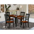 thumbnail image 3 of East West Furniture Norden 5-piece Wood Kitchen Table Set in Black/Cherry, 3 of 3