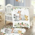 thumbnail image 7 of Gresahom Baby Crib Bedding Set - Animals Theme Nursery Bed 3 Pcs Set - Chic Soft Blanket with Double Layer Dotted Backing, Fitted Sheet, Room Rug for Newborns Boys Girls Shower Gift(30"x40"), 7 of 7