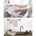 thumbnail image 5 of Red Striped Kitchen Dish Towels for Drying Dishes Set of 2, Rustic Red Stripe Modern Art Beige Waffle Weave Microfiber Hand Tea Bathroom Towels Quick Dry & Absorbent Towel 15.7x23.6, 5 of 7