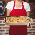thumbnail image 5 of Yayeee Double Oven Mitt Kitchen Heat Resistant Baking 35" x7" Quilted Glove, Minimalist Triangles, 5 of 6
