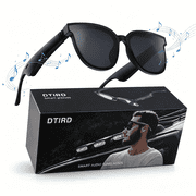 Bluetooth Glasses for Men & Women, AI Smart glasses Music Sunglasses with Open-Ear Speaker, Voice Control & HD Mic, UV400 Lens, 10H Playtime,Waterproof Music Glasses for Driving Travel Work, gifts
