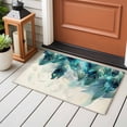thumbnail image 4 of Non-Slip Rug Pad Rugs Watercolor Realistic Peacock Feathers Rectangle Area Rugs 2x3Ft Soft Carpet Pads for Living Room Kids Room, Teal Art, 4 of 9