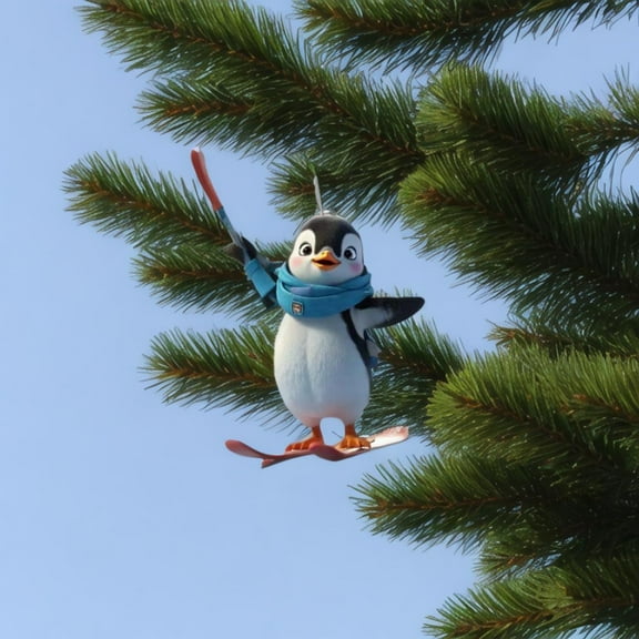 Halloween Decorations Cute Penguin Acrylic Pendant For Halloween Hanging on the Christmas Tree, Interior Decoration, Decorative Pendants, Gifts