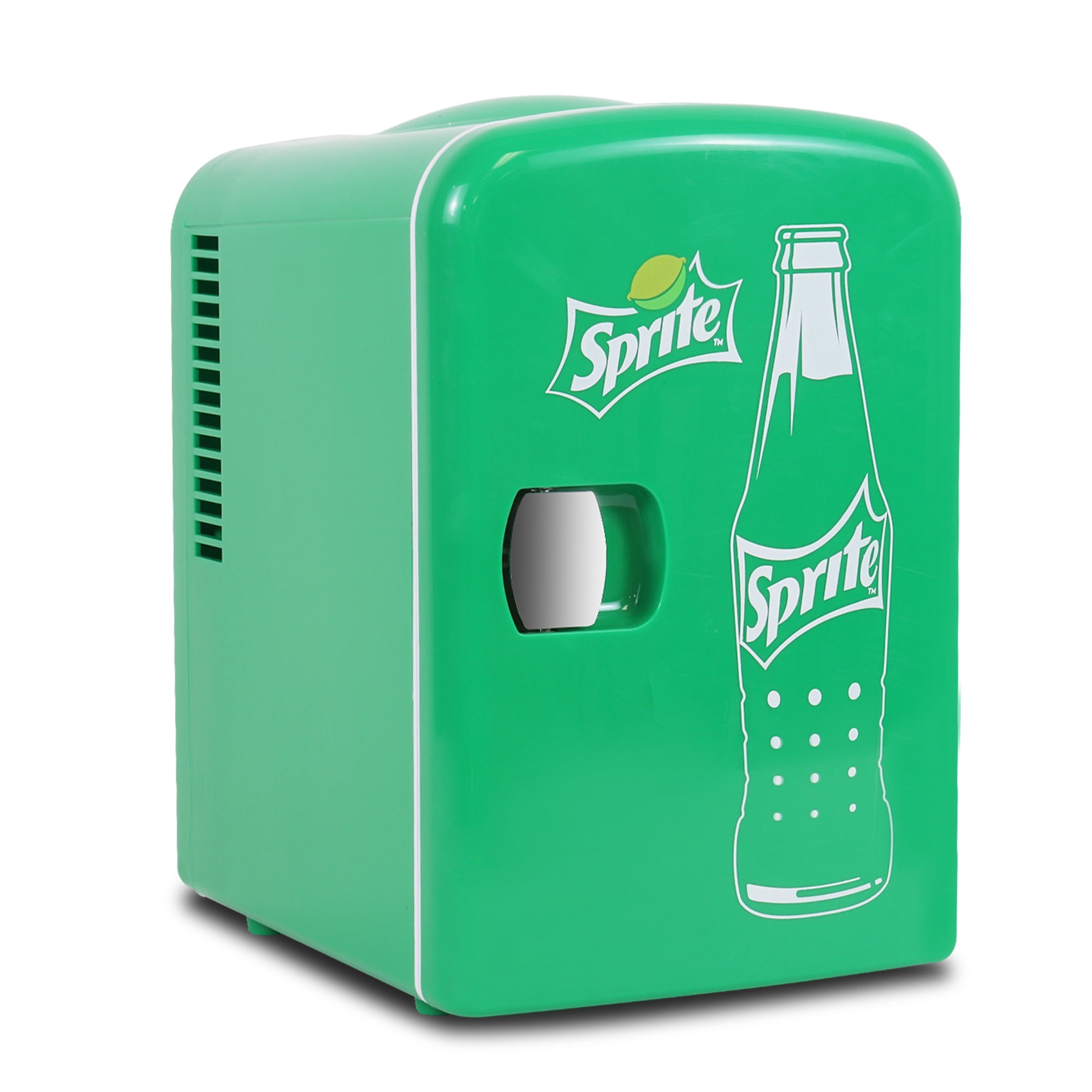 Coca-Cola Sprite 4L Cooler and Warmer,12V DC and 110V AC Cords, 6 Can Portable Mini Fridge, Personal Travel Refrigerator, Green