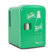 Coca-Cola Sprite 4L Cooler and Warmer,12V DC and 110V AC Cords, 6 Can Portable Mini Fridge, Personal Travel Refrigerator, Green