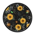 thumbnail image 2 of Voice Activated Clock with Glow Light 12 Inch Large Silent Wall Clock Battery Operated for Home Decor Yellow Sunflower Pattern, 2 of 8