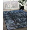 thumbnail image 3 of Ahgly Company Machine Washable Indoor Rectangle Abstract Azure Blue Area Rugs, 8' x 10', 3 of 7