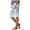 Blue, variant on Womens Shorts 2025 Summer Stylish Printed Loose Capri Pants Trendy Casual Shorts S-2XL