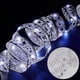 thumbnail image 1 of Cadena de luces navideñas con cintas, adornos navideños, accesorios para árboles de Navidad, colgante decorativo, cinta dorada de doble capa, 1 of 6