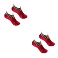 thumbnail image 4 of Qarigey 1 par de calcetines de invierno para el suelo, calcetines térmicos antideslizantes para el tobillo, zapatillas de lana Unisex, calcetín de tubo mujer vino tinto 2piezas Qarigey CBP452541, 4 of 6