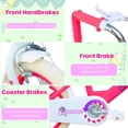 thumbnail image 3 of Ambifirner 12" 14" 16" Girls Bike with Training Wheels – Adjustable Seat, Front Basket, Doll Seat & Streamers, Toddler Bicycle for Ages 2-7, Red, 3 of 8
