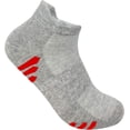 thumbnail image 3 of SereneSimple Women's Thin Mesh Slub Breathable Mid-Cut Socks 5-Pair (Grey/Red,Large), 3 of 5