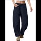 thumbnail image 1 of Pantalones Deportivos para Mujer con Cintura Elástica, Pierna y Cordón Ajustable, Estilo Palazzo Informal con Bolsillos. Azul Marino M, 1 of 8