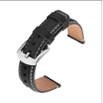 thumbnail image 1 of Compatible con Huawei, Samsung, correa Amazfit, correa de cuero de 18 mm, 20 mm y 22 mm, correa de reloj de liberación rápida, cierre negro + plateado Rojo Verde, 1 of 5