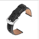 thumbnail image 1 of Compatible con Huawei, Samsung, correa Amazfit, correa de cuero de 18 mm, 20 mm, 22 mm, correa de reloj de liberación rápida, cierre negro + plateado, 1 of 5