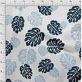 thumbnail image 4 of oneOone Cotton Jersey Dark Navy Blue Fabric Monstera Leaves Block Diy Clothing Quilting Fabric Print Fabric By Yard 58 Inch Wide, 4 of 4