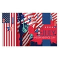 thumbnail image 2 of Hxlamzoo 72x44 Inch 4th of July Background Fabric - Durable Reusable Water-Resistant Patriotic Decor for Independence Day Parties, 2 of 5